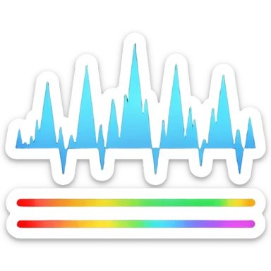 full black audio spectrum, the spectrum is white sticker