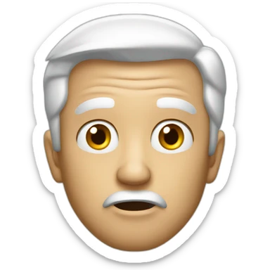 us president looking incredibly shocked sticker