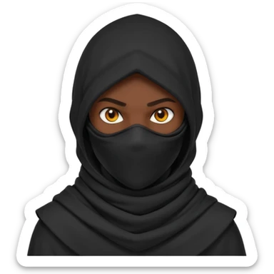 desert assassin portrait, head and shoulders only, dark hood, face scarf, mysterious glowing eyes, stealth vibe, 3D cartoon, mobile game icon style, clean background, no text, no watermark
 sticker