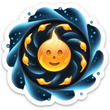 black magic particles sticker