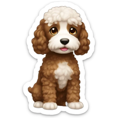 Mini pudel brown sticker