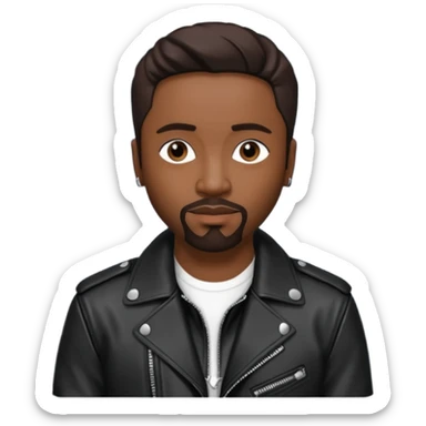 Teddy Riley with dark brown hair sticker