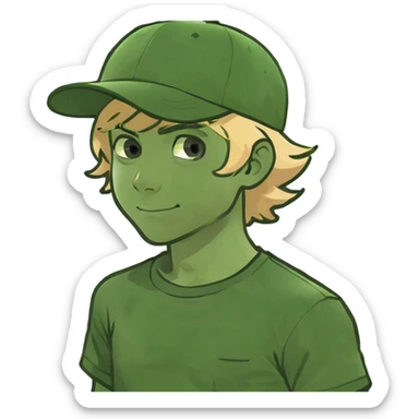 Blonde boy sticker
