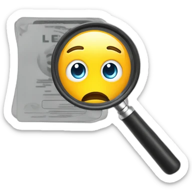 magnifying glass hovering over drivers license sticker