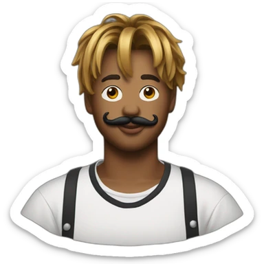 juice wrld bouc et moustache sticker