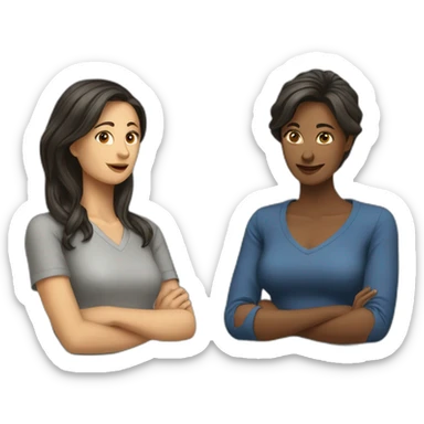 Discussion de deux femmes sticker