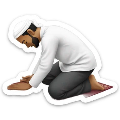 Muslim doing Sujood sticker