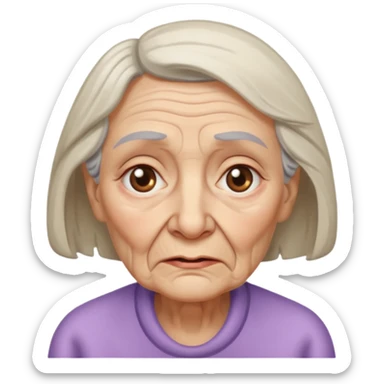 sleep deprived ugly old woman sticker