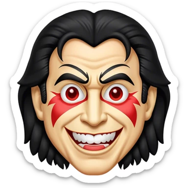 Gene Simmons kiss happy face sticker