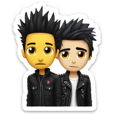 emo guy with punk guy best friend sticker