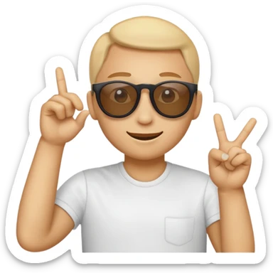 EVET İŞARETİ YAPAN VE GÖZLÜK TAKMIŞ YANA BAKAN HAVALI EMOJİ sticker