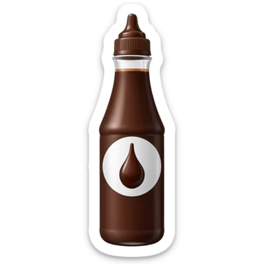 Chocolate sauce bottle sticker