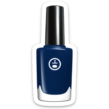 navy blue nail polish bottle sticker