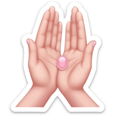 pray hands soft pink sticker