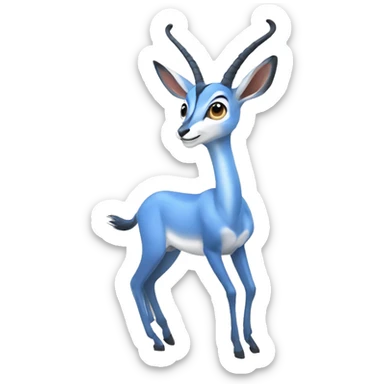 Gazelle bleu sticker