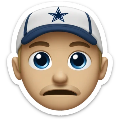 Crying Dallas cowboy fan  sticker
