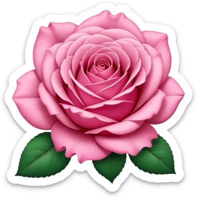 “A Polaroid photo of a pink rose  sticker