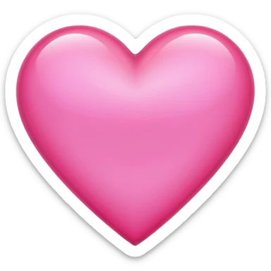 A glowing pink heart. Make it glow like crazy. Very bright and intense. More how sticker