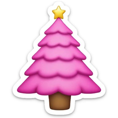 Pink Christmas Tree sticker