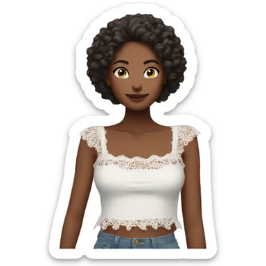 Cute top with lace sticker