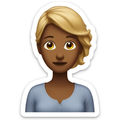 Mother whit a brown child sticker