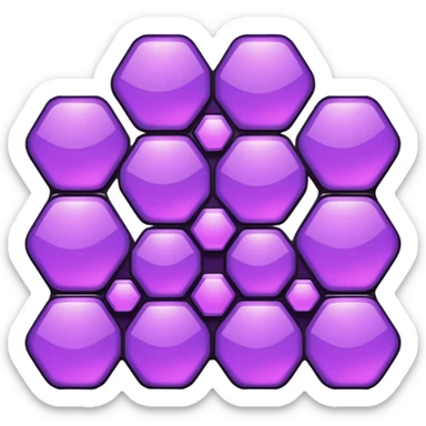 purple honey comb sticker