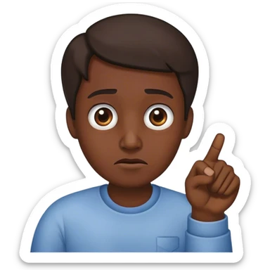 Confused face with thumb pointing down  sticker