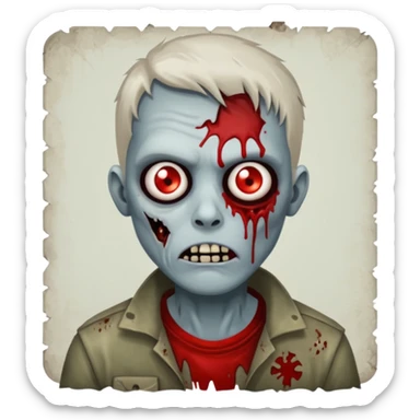 non caring zombie sticker