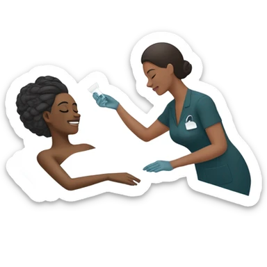 spa treatment at a cosmetologist sticker