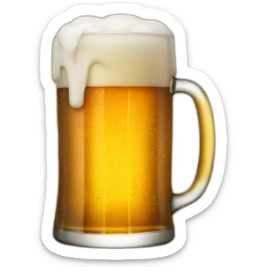 Bier in glass sticker