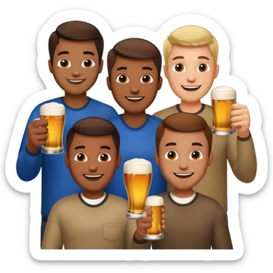 Männer mit Bier sticker