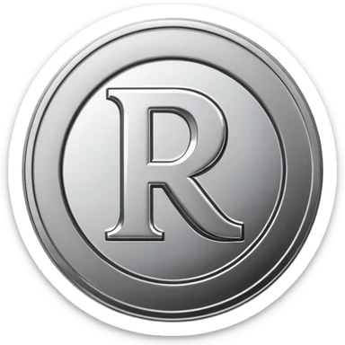 Russian ruble coin sticker