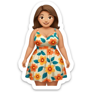 full-figured woman with a large bum sticker