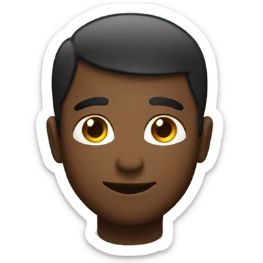 Generate a simple emoji with stars on head  sticker