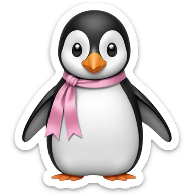 pingu holding Chanel ribbion sticker