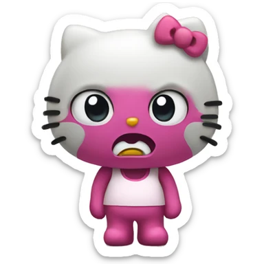 angry hello kitty sticker