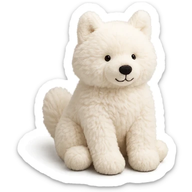 jellycat stuffed plush samoyed sticker