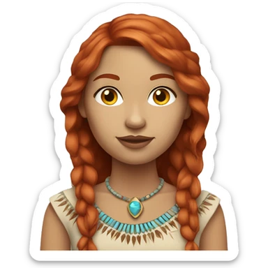 Pale skin native american woman thats a redhead sticker