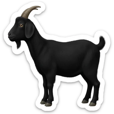 A black goat sticker