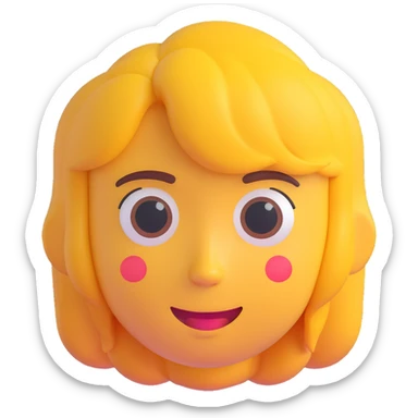 3D emoji style portrait capturing main facial features and hairstyle from reference image sticker
