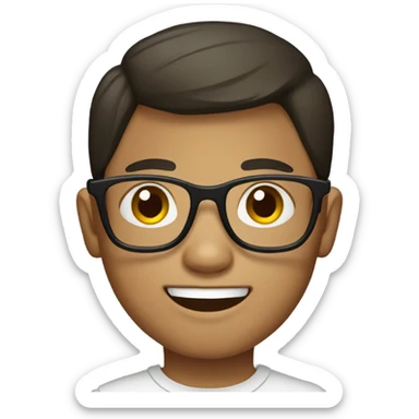 Philippine boy with glasses  sticker