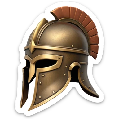 ancient warrior helmet sticker