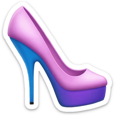 Ariana grande wearing pink purple blue Nike high heels  sticker