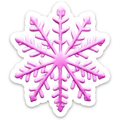 Pink snowflake  sticker