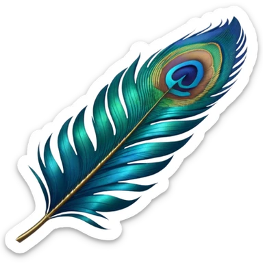 Peacock feather sticker
