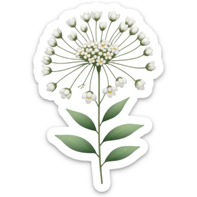 baby’s breath flower sticker