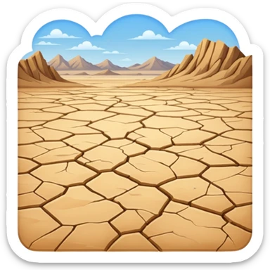 playa landscape sticker