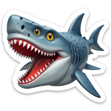 shark/croc combined sticker