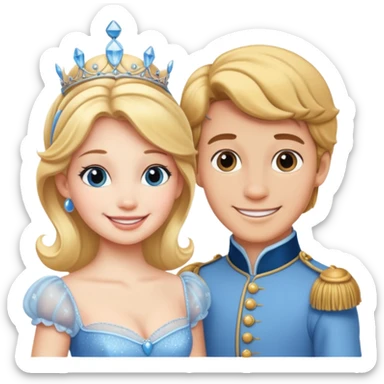 Cinderella and the Prince sticker
