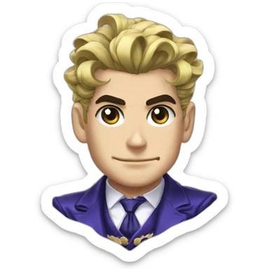jojo bizarre adventure french president sticker